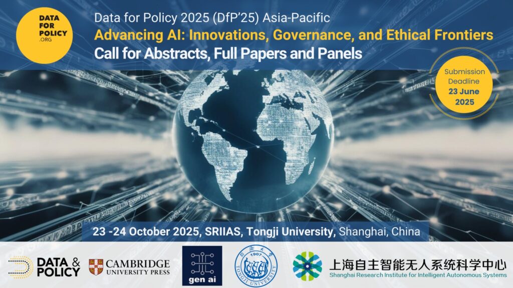 Call for Abstracts, Full Papers, and Panel Proposals: Data for Policy 2025 – Asia Pacific Edition